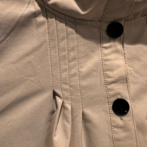 Model France Beige Button-Up Jacket - Picture 5 of 11